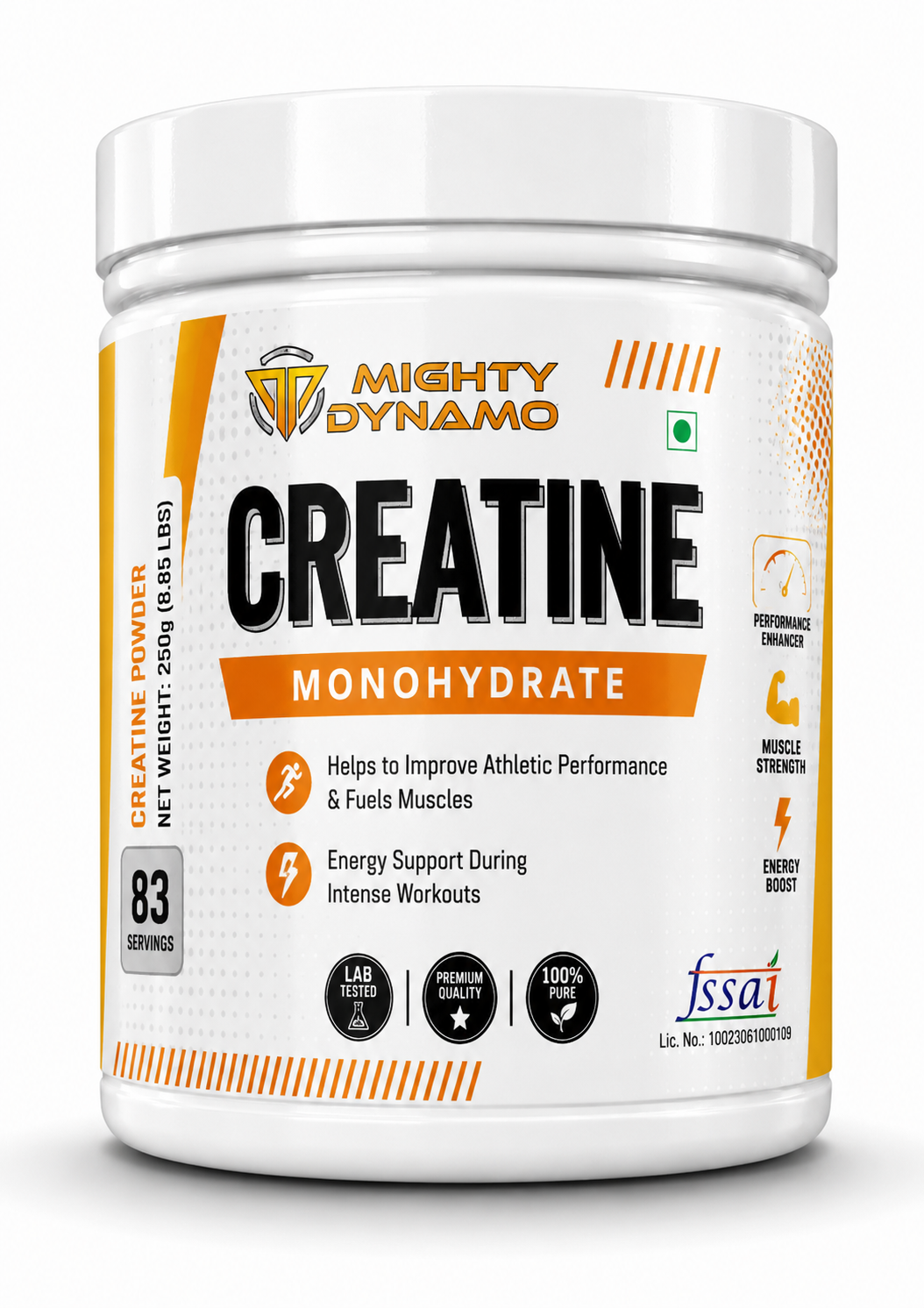 Mighty Dynamo Creatine Monohydrate - 250 g - Natural