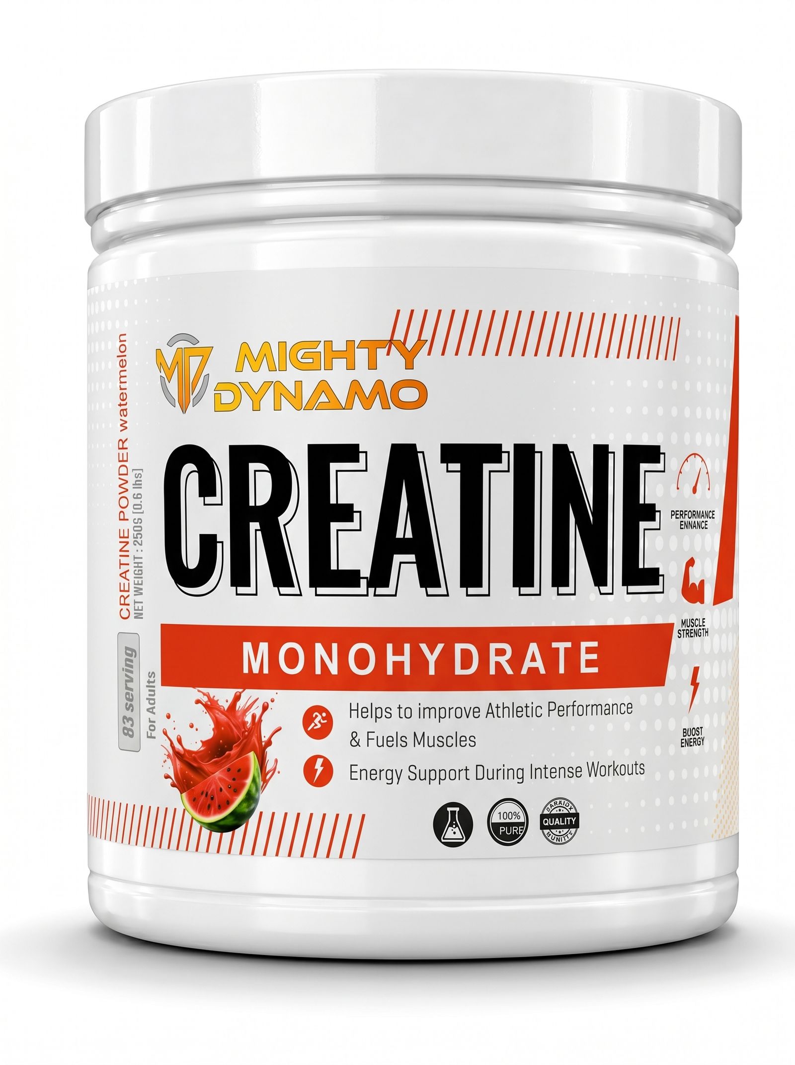 Mighty Dynamo Creatine Monohydrate - 250 g - Watermelon