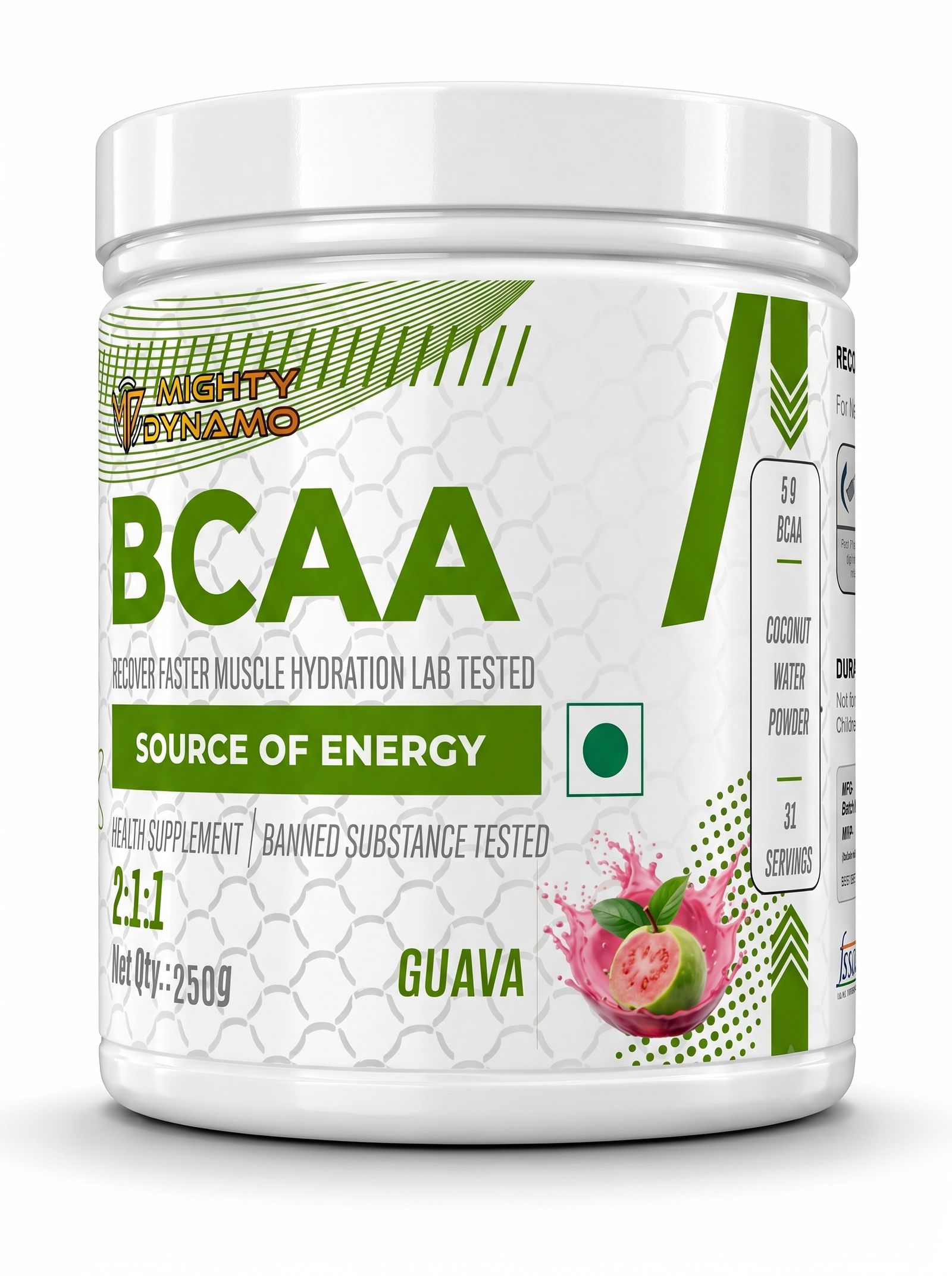 Mighty Dynamo BCAA - 250 g - Guava