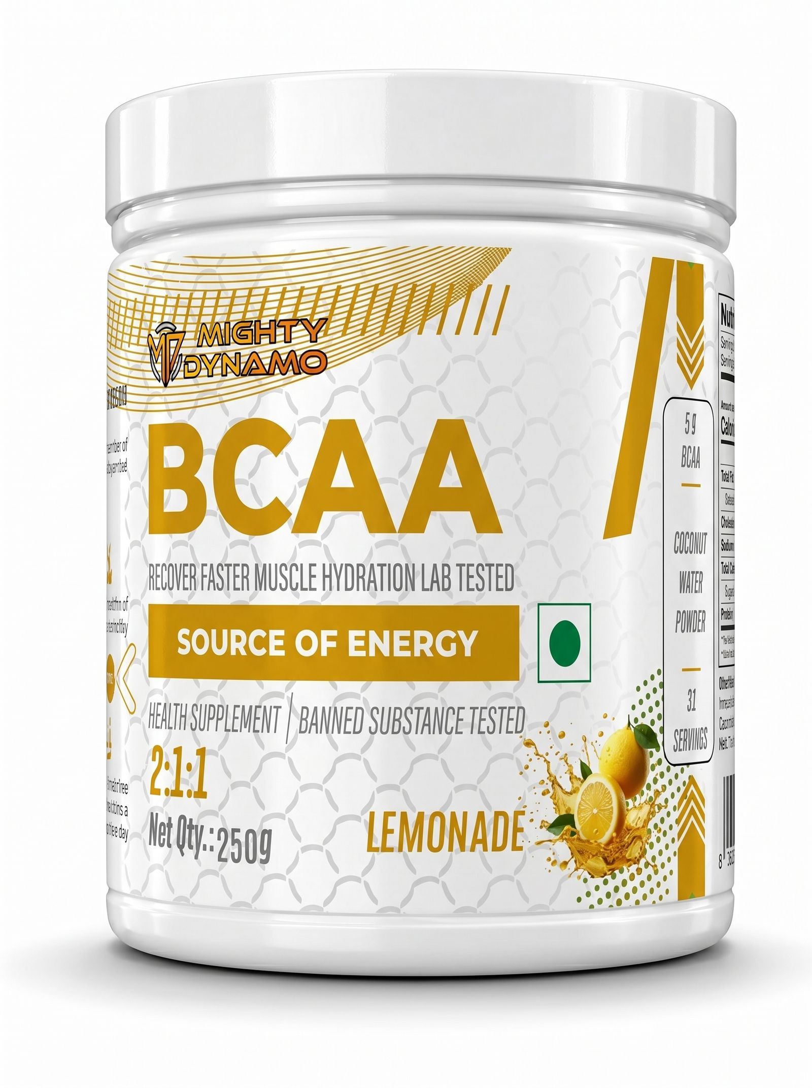 Mighty Dynamo BCAA - 250 g - Pink Lemonade