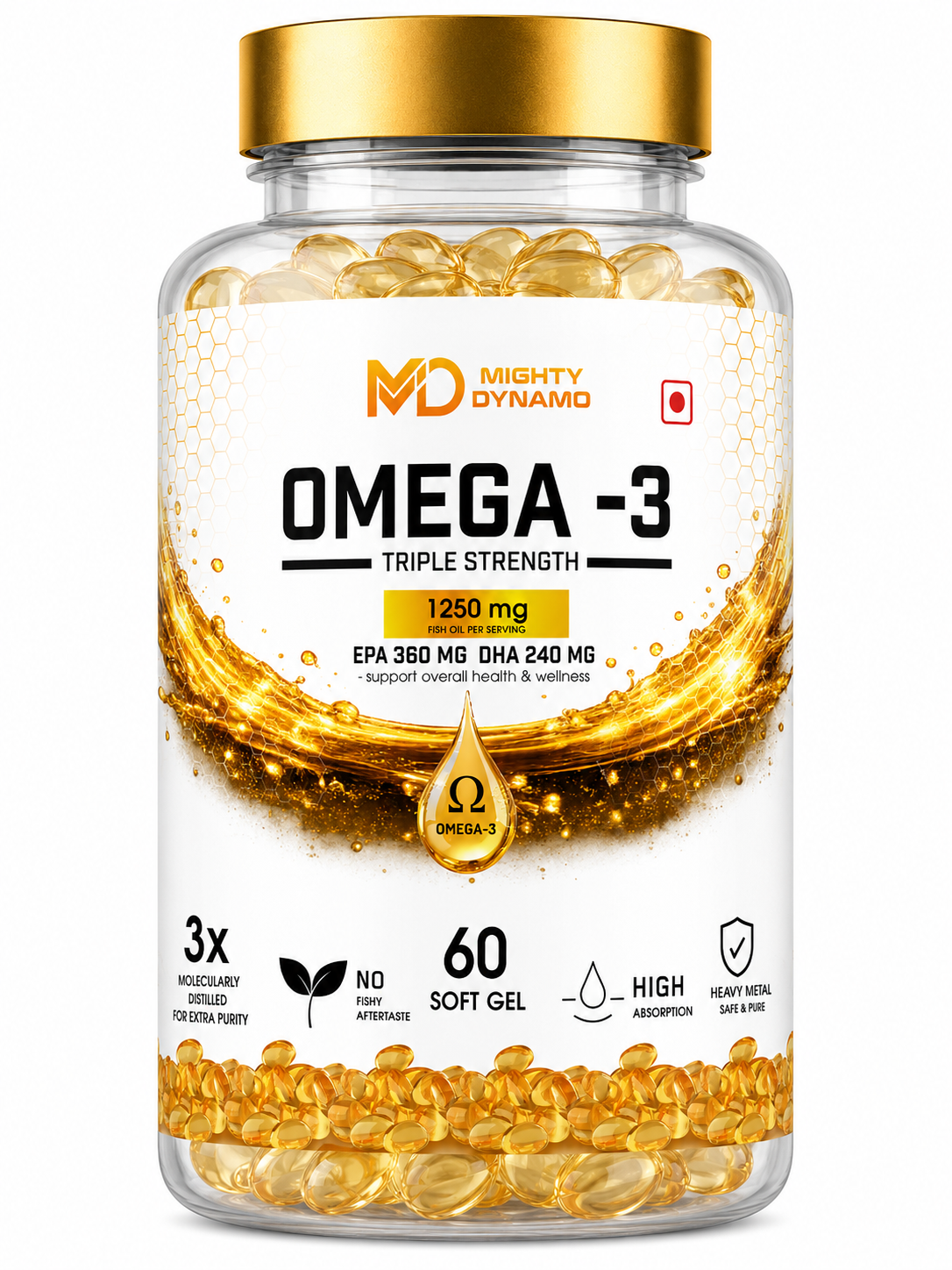 Mighty Dynamo Omega 3 - 60 Tablets