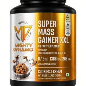 Mighty Dynamo SUPERXXL Mass Gainer - 2.75 kg - Cookies & Cream