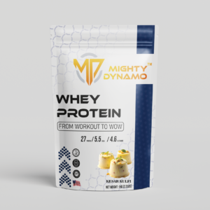 Mighty Dynamo Whey Protein - 1 kg - Kesar Kulfi