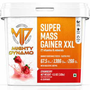 Mighty Dynamo SUPERXXL Mass Gainer - 4.5 kg - Strawberry