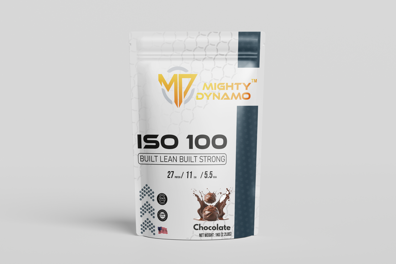 Mighty Dynamo Whey Protein Isolate - 1 kg - Double Rich Chocolate