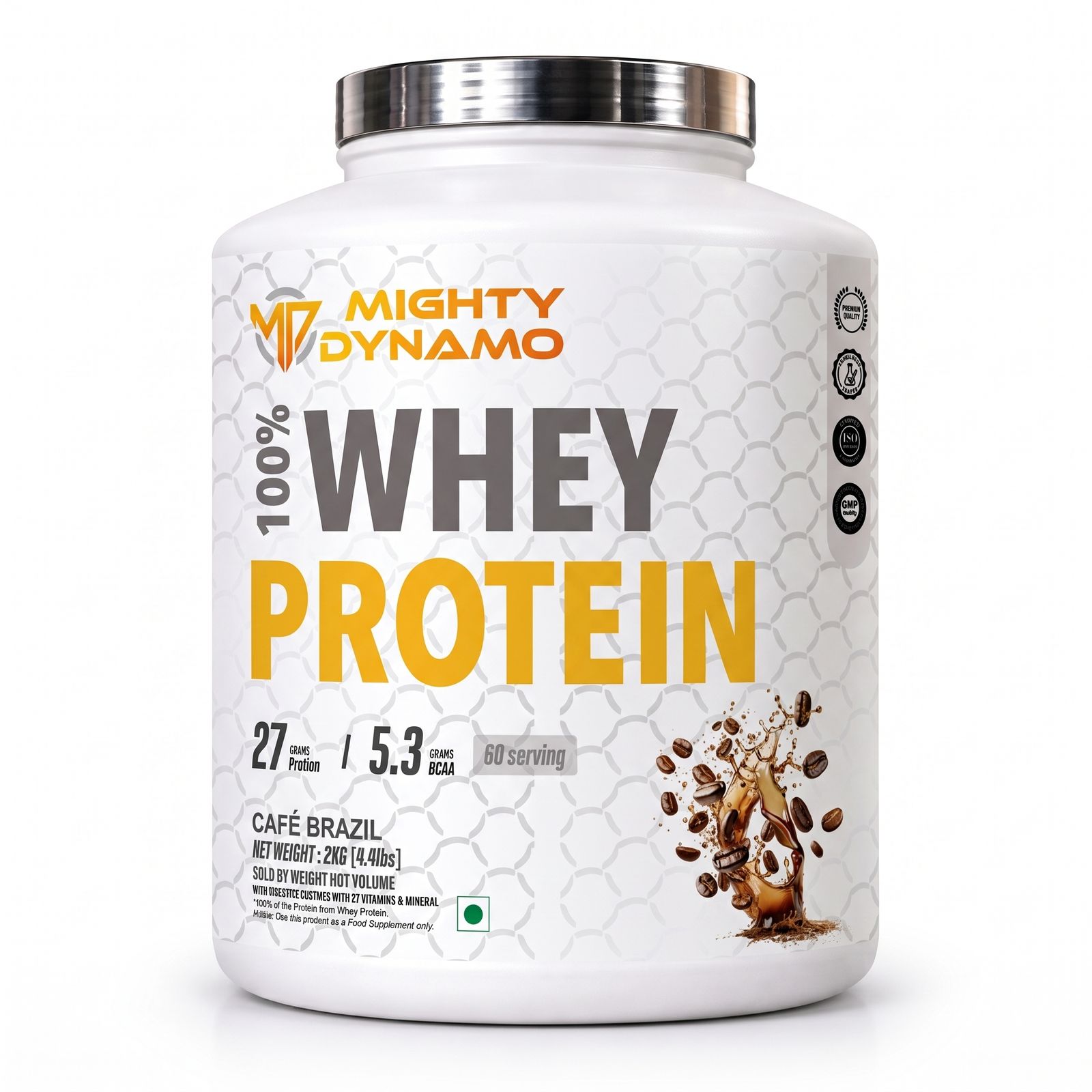 Mighty Dynamo Whey Protein - 2 kg - Cafe Brazil