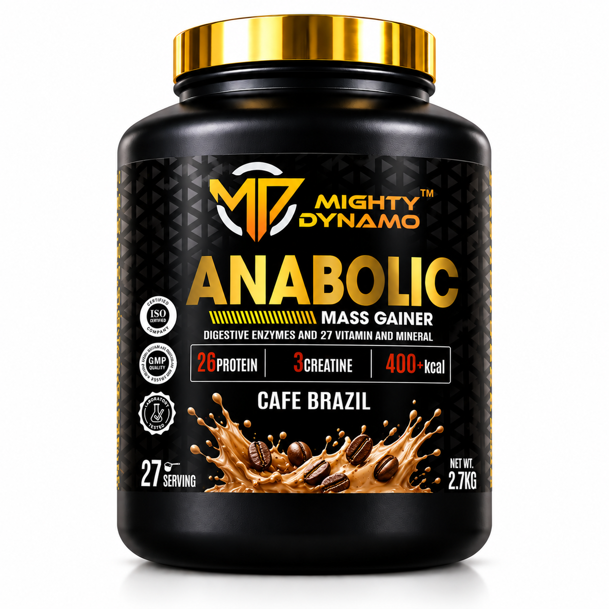 Mighty Dynamo Anabolic Mass Gainer - 2.75 kg - Cafe Brazil