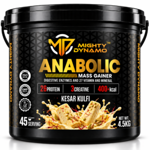 Mighty Dynamo Anabolic Mass Gainer - 4.5 kg - Kesar Kulfi