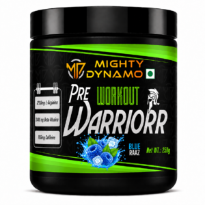 Mighty Dynamo Warrior Pre-Workout - 250 g - Blue Raspberry