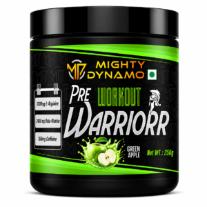 Mighty Dynamo Warrior Pre-Workout - 250 g - Green Apple