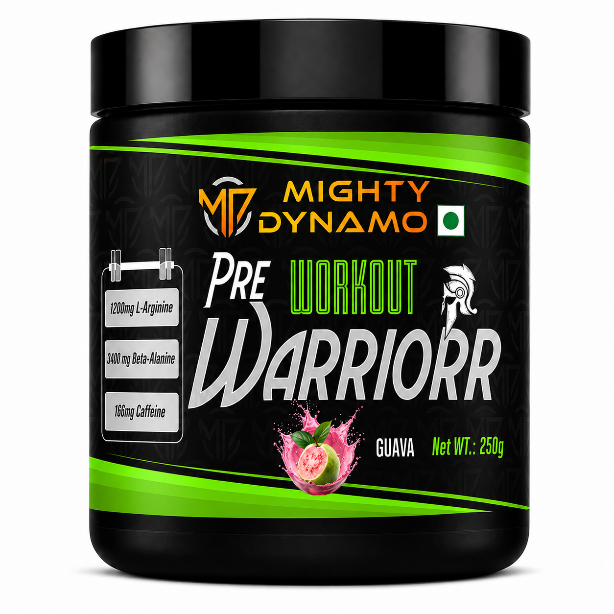 Mighty Dynamo Warrior Pre-Workout - 250 g - Guava