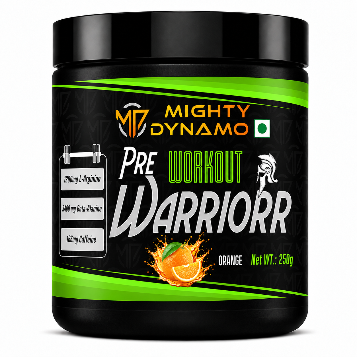Mighty Dynamo Warrior Pre-Workout - 250 g - Orange